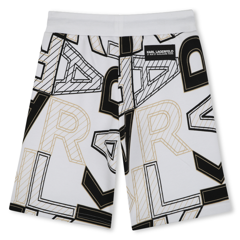 Printed cotton Bermuda shorts KARL LAGERFELD KIDS 
                        BOY