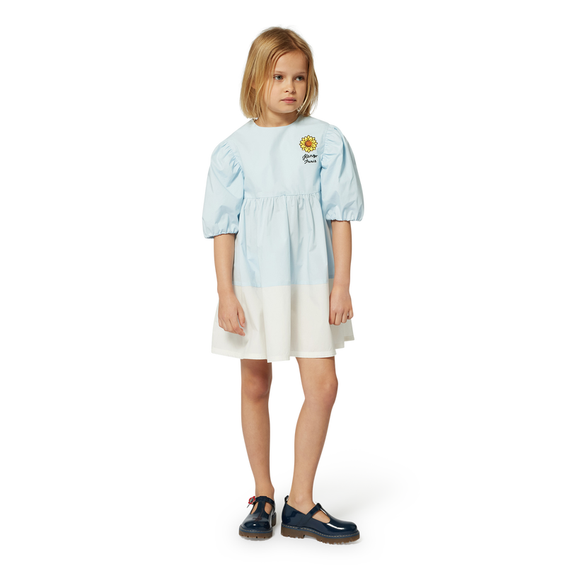 Two-colour flared dress KENZO KIDS 
                        GIRL