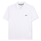 Short-sleeved polo shirt, WHITE, hi-res