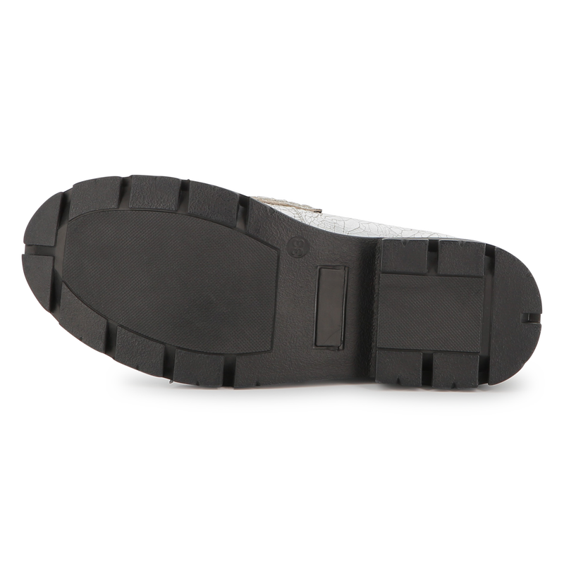 Metallic cowhide leather loafers DKNY 
                        GIRL