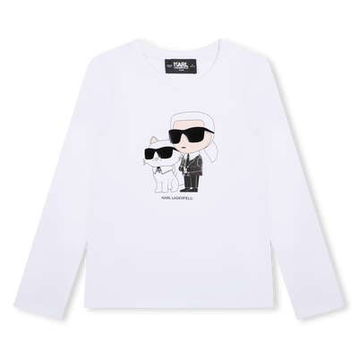 T-shirt with print KARL LAGERFELD KIDS GIRL