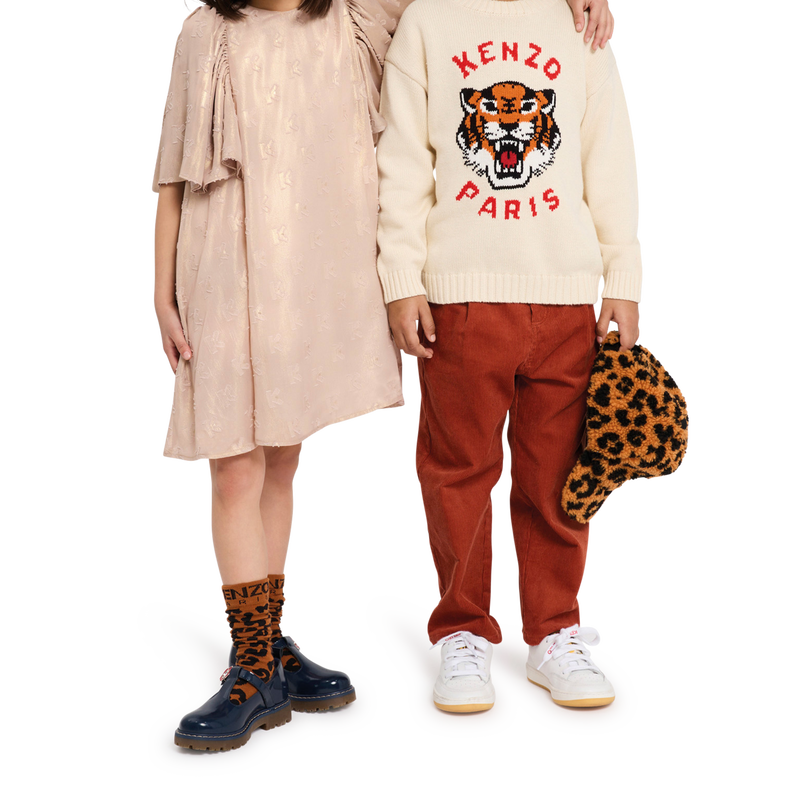 Jacquard lam&eacute; dress KENZO KIDS 
                        GIRL