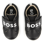 Leather hook-and-loop trainers BOSS 
                    BOY
