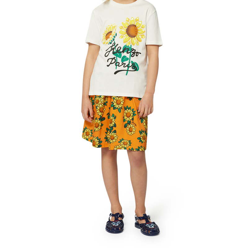T-shirt with sunflower print KENZO KIDS 
                        UNISEX