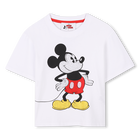 Mickey cotton T-shirt, WHITE, hi-res