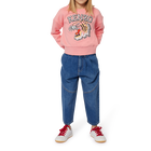 Embroidered cotton sweatshirt KENZO KIDS 
                    GIRL
