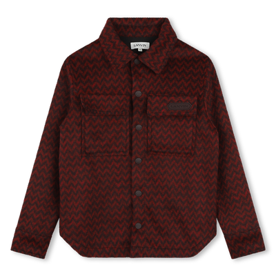 Printed fleece shirt jacket LANVIN BOY