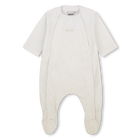 Pyjama set, hat, and bib, NEW BEIGE, hi-res