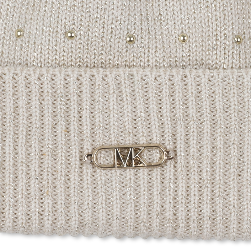 Knitted hat with pompom MICHAEL KORS 
                        GIRL