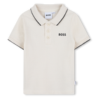 Short-sleeved polo shirt, SAND, hi-res