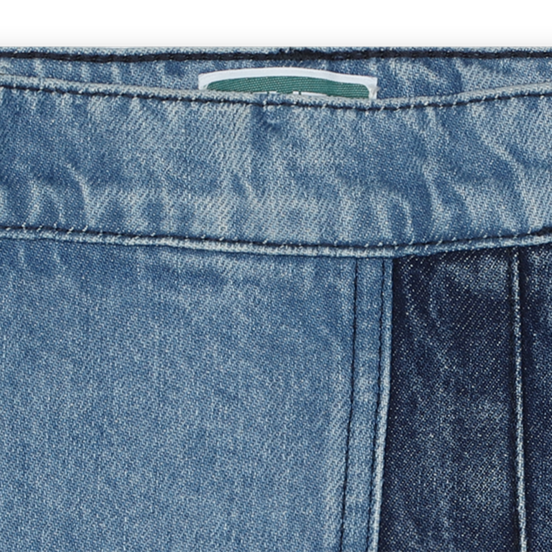 Embroidered denim shorts KENZO KIDS 
                        GIRL