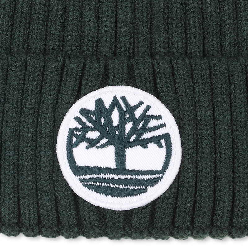 Knitted badge hat with logo TIMBERLAND 
                        BOY