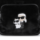 Small backpack made of fluffy fleece KARL LAGERFELD KIDS 
                    GIRL