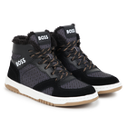 Lace-up trainers with leather BOSS 
                    BOY