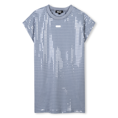 Cotton dress with sequins DKNY GIRL