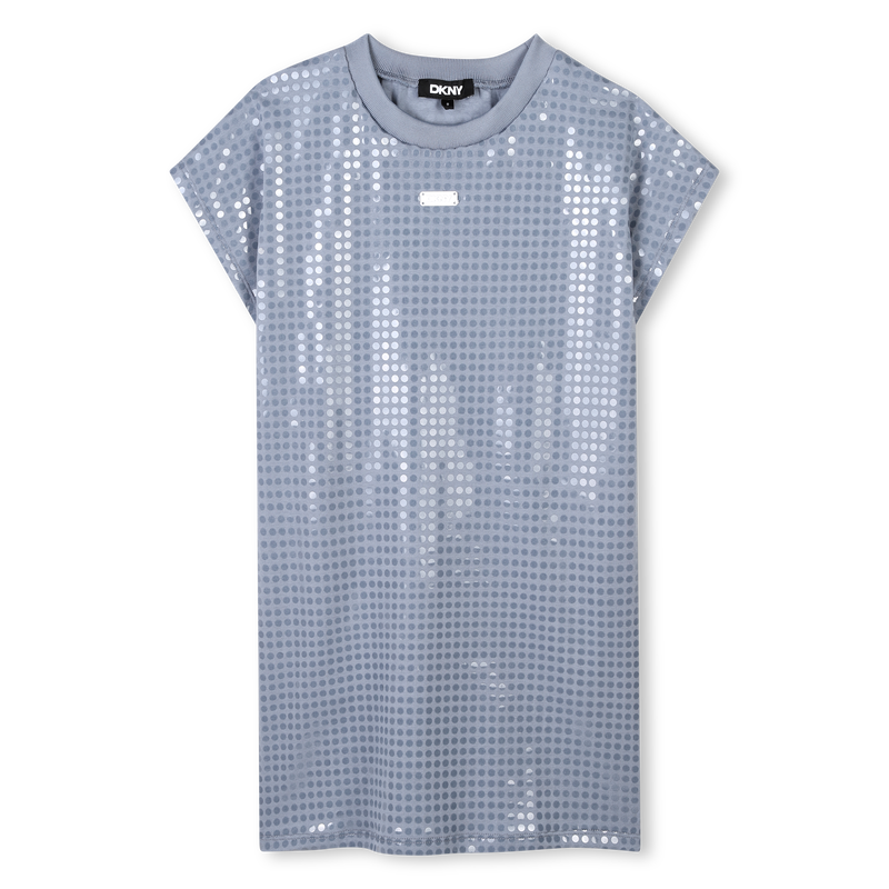 Cotton dress with sequins DKNY 
                        GIRL