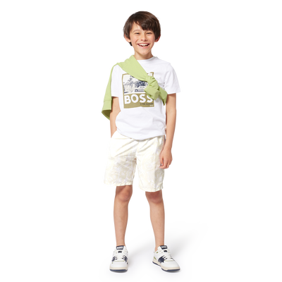 Dual-fabric lace-up trainers BOSS BOY