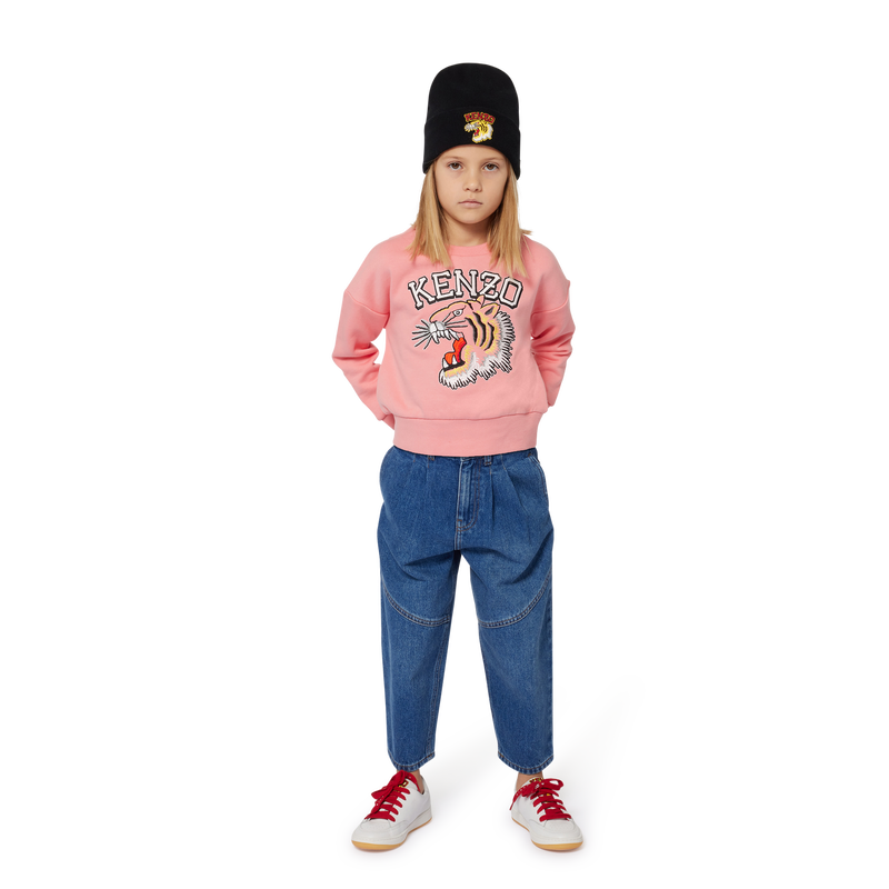 Pleated panelled jeans KENZO KIDS 
                        GIRL