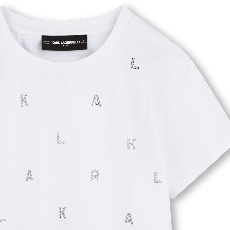 T-shirt with diamant&eacute;s KARL LAGERFELD KIDS 
                        GIRL