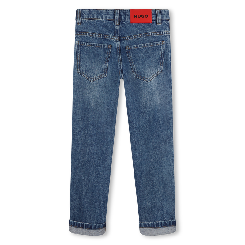 Straight cotton jeans HUGO 
                        BOY