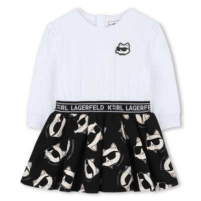Long sleeve dress KARL LAGERFELD KIDS GIRL