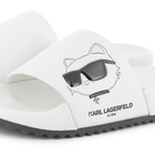 Sliders with raised print KARL LAGERFELD KIDS 
                    GIRL