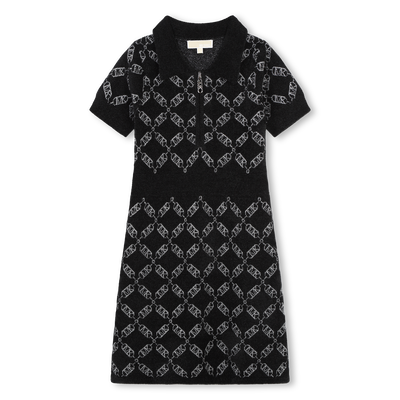 Short-sleeved jacquard dress MICHAEL KORS GIRL
