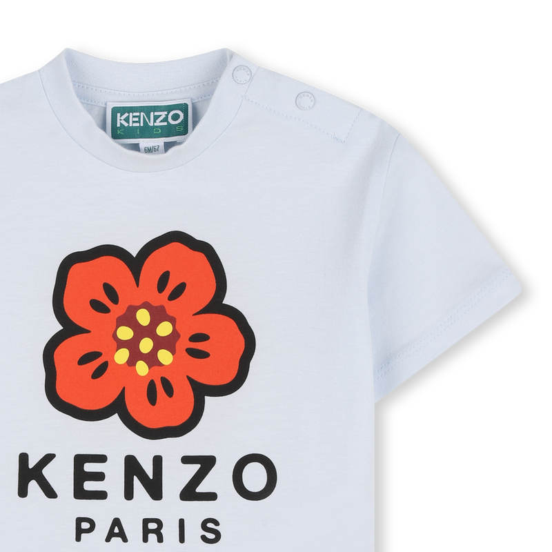 T-SHIRT WITH PRESS STUD ON THE SHOULDER KENZO KIDS 
                        GIRL