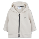 Zipped hooded sweatshirt, SAND, hi-res
