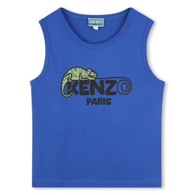 Cotton tank with logo KENZO KIDS BOY