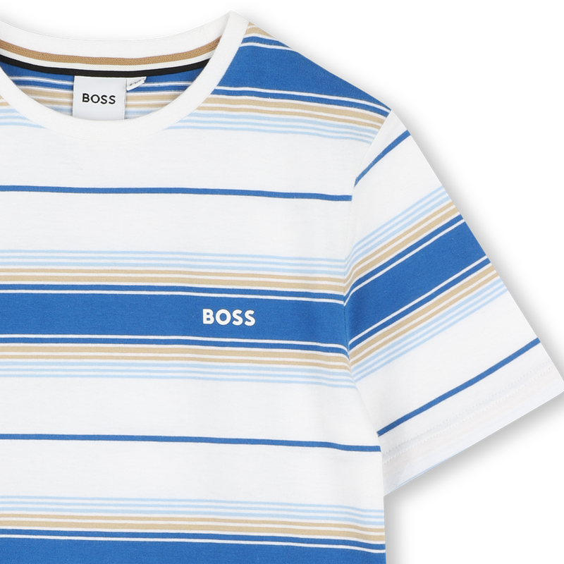 Striped cotton T-shirt BOSS 
                        BOY
