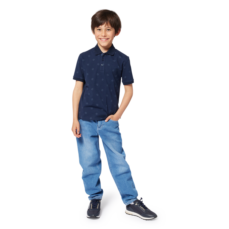 Printed straight-cut polo BOSS 
                        BOY
