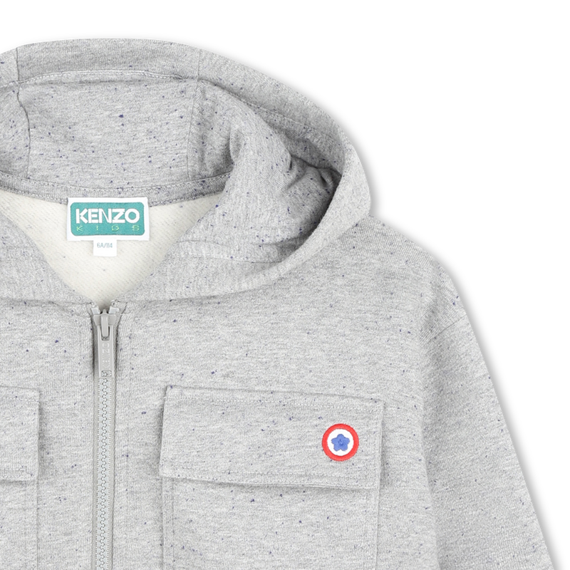 Fleece jogging cardigan KENZO KIDS 
                        GIRL