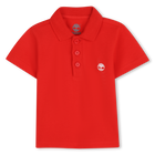 Short-sleeved polo shirt, RED, hi-res