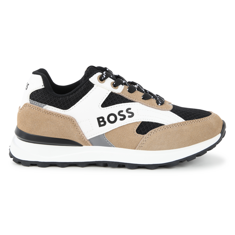 Lace-up leather trainers BOSS 
                        BOY