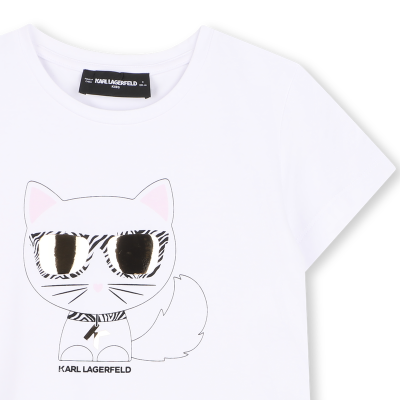 T-SHIRT ILLUSTRATION CHOUPETTE KARL LAGERFELD KIDS 
                        GIRL