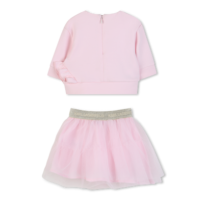 SWEATSHIRT AND SKIRT SET KARL LAGERFELD KIDS GIRL