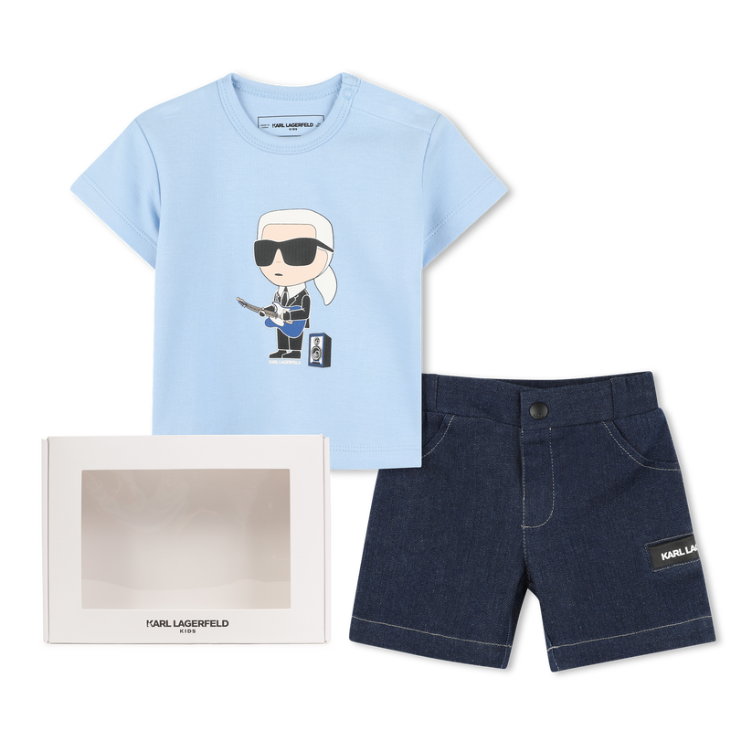 T-shirt and Bermuda shorts set KARL LAGERFELD KIDS 
                        BOY