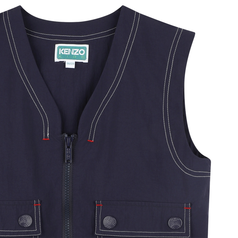 Zip-up sleeveless jacket KENZO KIDS 
                        BOY