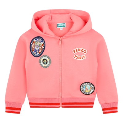 Zip-up fleece sweatshirt KENZO KIDS GIRL