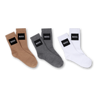 Set of 3 pairs of socks, WHITE, hi-res
