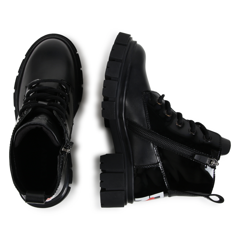 Zip-up leather ankle boots DKNY 
                        GIRL