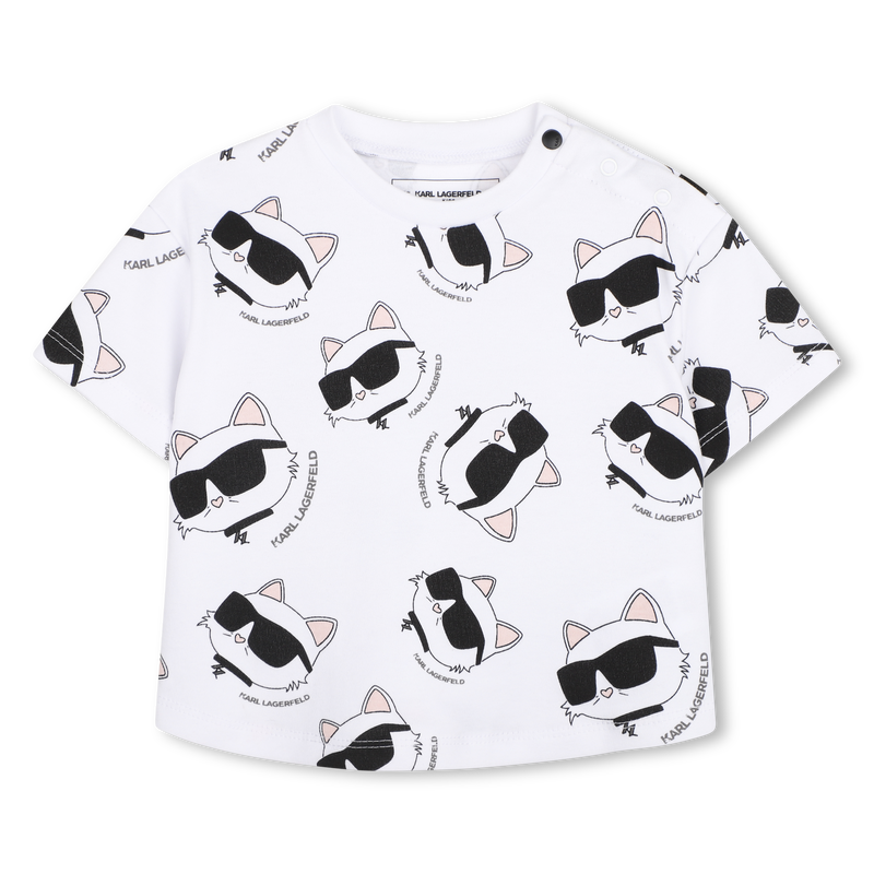 T-SHIRT AND SHORTS SET KARL LAGERFELD KIDS 
                        GIRL