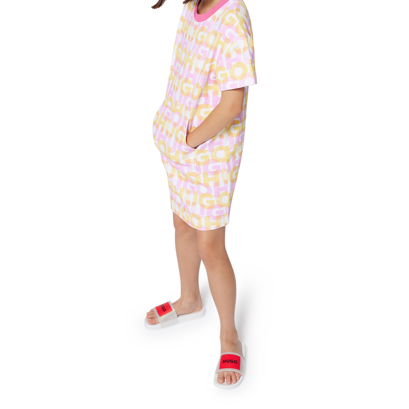 Printed fleece dress HUGO 
                        GIRL