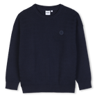 Knit sweater, NAVY, hi-res