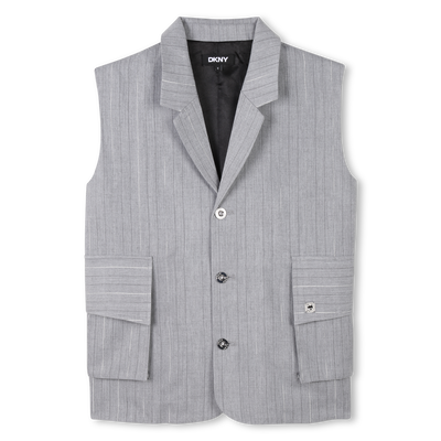 Sleeveless striped jacket DKNY GIRL