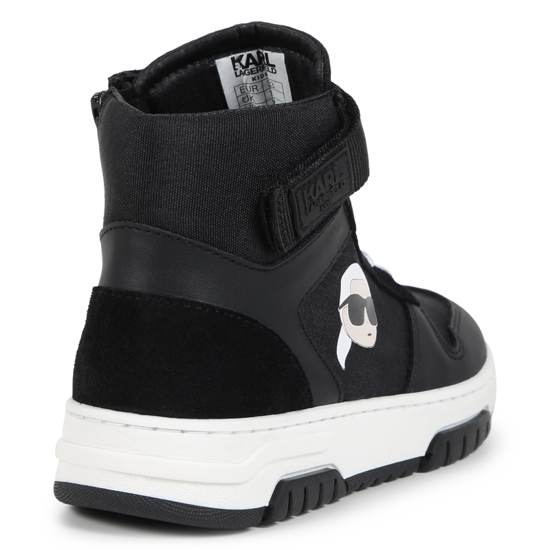 High-top leather trainers KARL LAGERFELD KIDS 
                        BOY