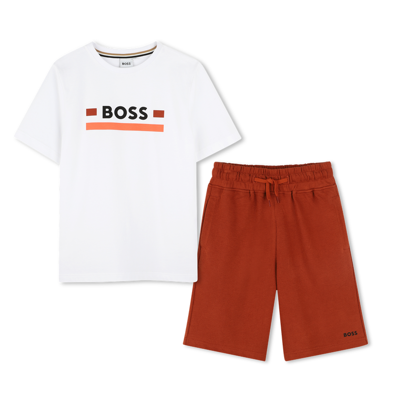 Cotton T-shirt and shorts BOSS 
                        BOY