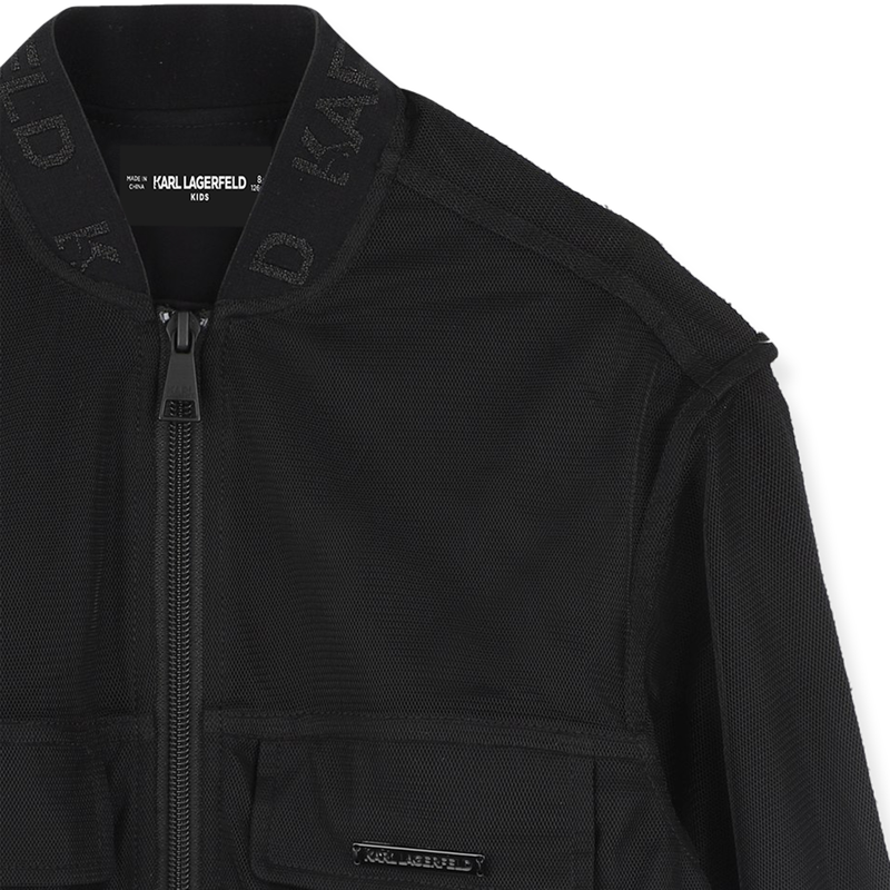 Zipped mesh cardigan KARL LAGERFELD KIDS 
                        GIRL