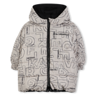 Reversible hooded down jacket KARL LAGERFELD KIDS 
                    BOY